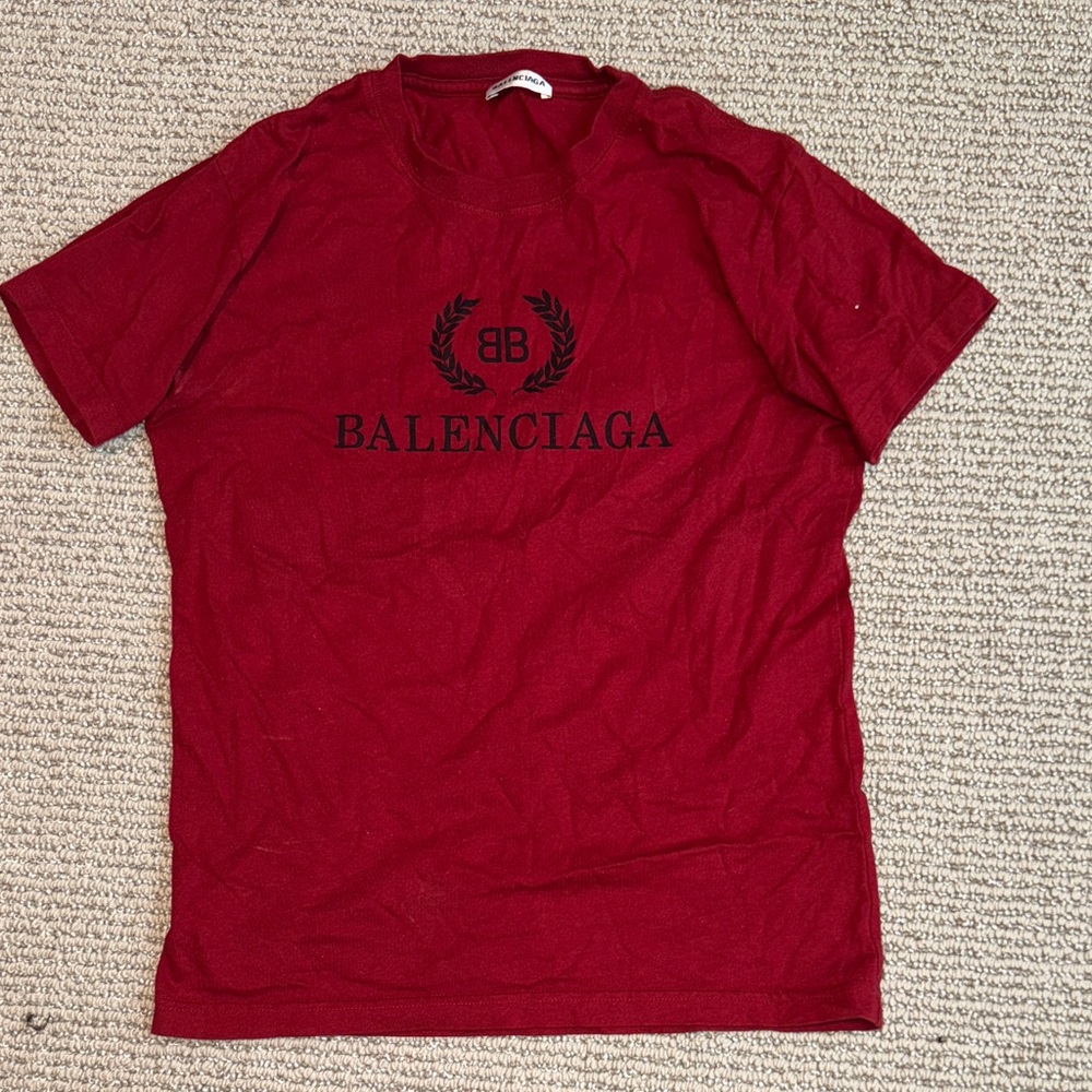 Balenciaga Crimson Short Sleeve Tee Xs